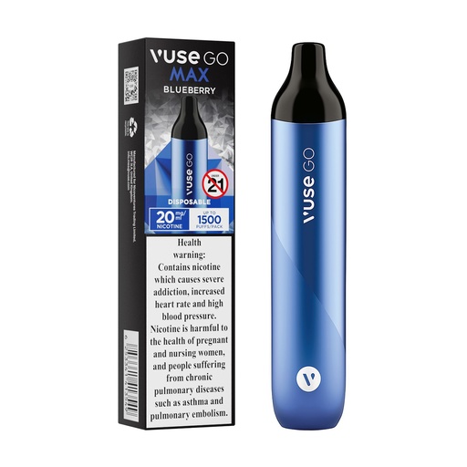 VUSE GO MAX 1500PUFF (BLUEBERRY, 20 MG)